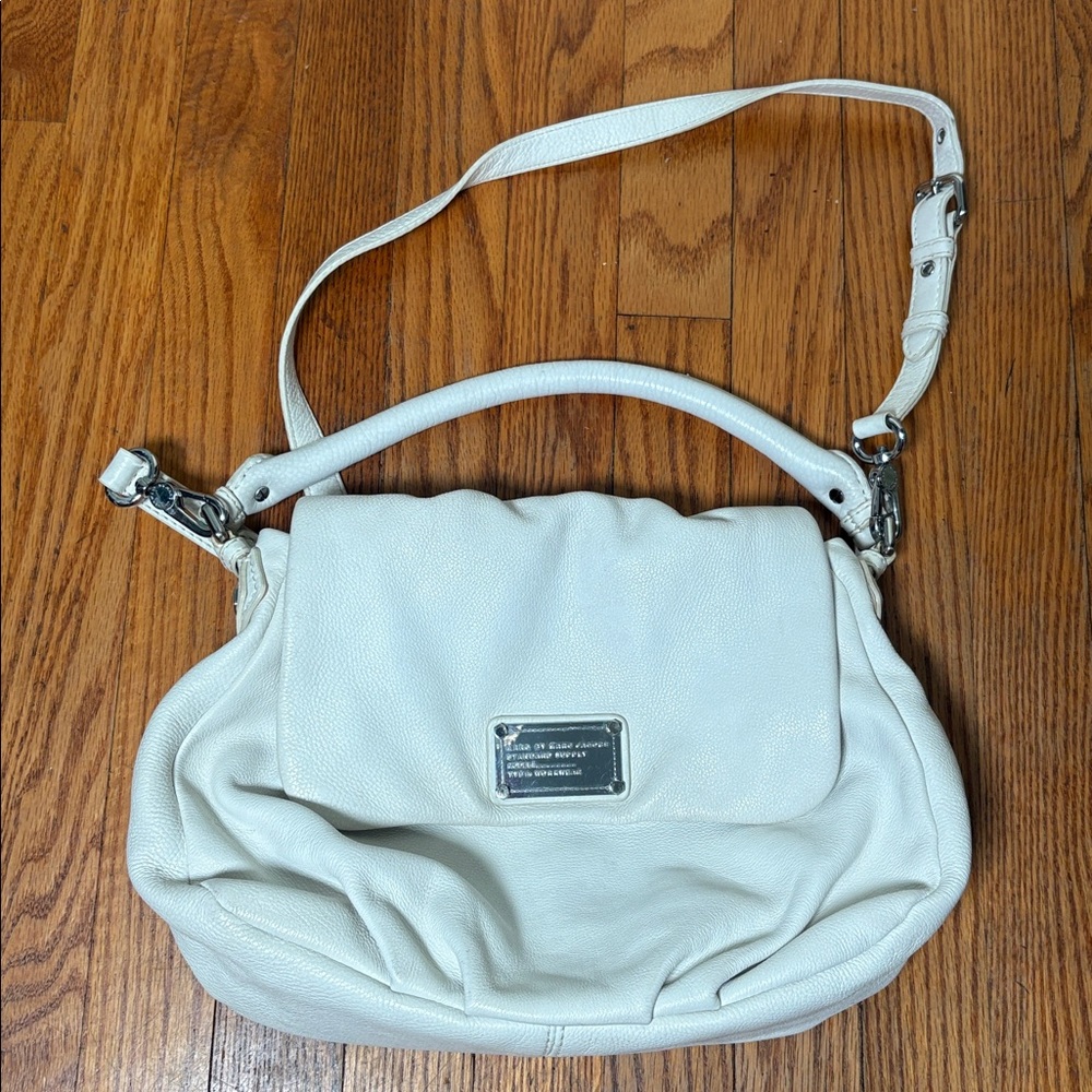 Marc by Marc Jacobs Classic Q Lil Ukita Leather‎ shoulder bag crossbody white